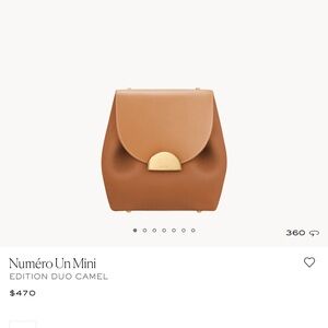 Polene Numero Un Mini Edition Duo Camel Bag